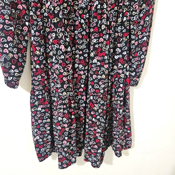 Loft Heart Tie Neck Swing Dress - Picture 3 of 6